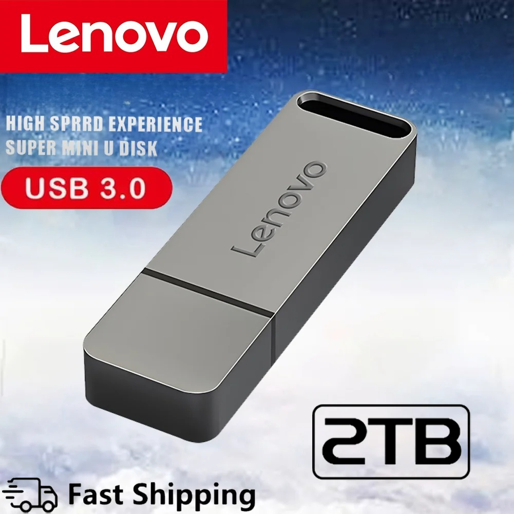 2TB USB 3.0 Flash Drive Transferência De Alta Velocidade 128GB 256GB 512GB 1TB Metal Pendrive Disco Pen Memoria Vara