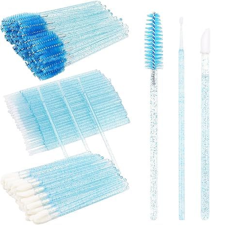 Conjunto De Pincéis De Maquiagem 300 Peças Com Pincel De Rímel Para Cílios E Micro Cotonete Descartável Brilho De Batom