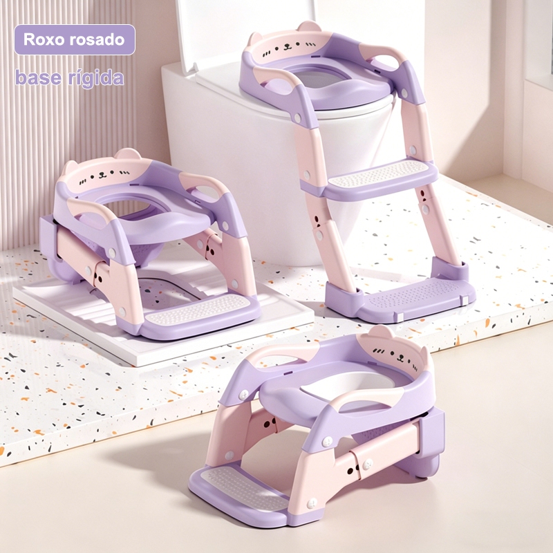 Escada para vaso sanitário infantil - Proporciona apoio confortável, ajudando o bebê a usar o banheiro com facilidade