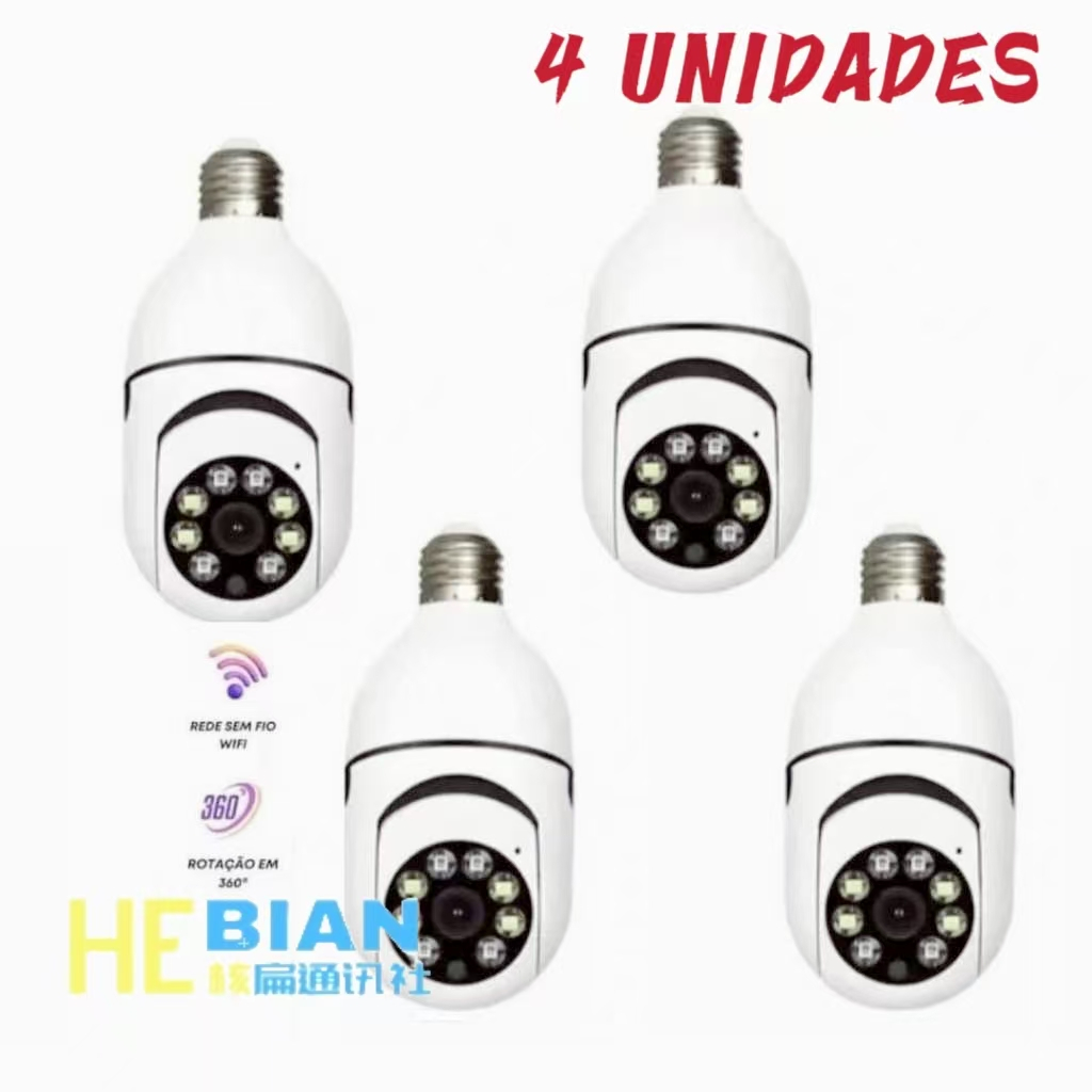 Câmera De Segurança À Prova D'água Lâmpada Sem Fio COCAM Visão Noturna full HD