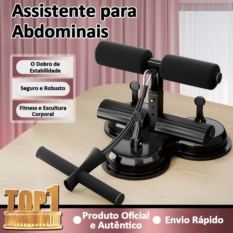 Aparelho para Fazer Abdominal Fácil de Instalar | Com Ventosas Grandes e Corda de Resistência