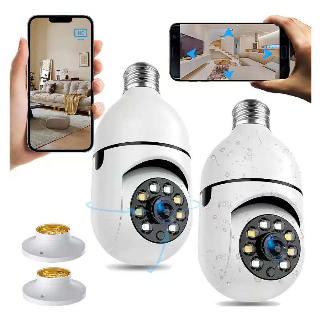 Sem Fio Impermeável Leve 360 ° Câmeras De Segurança IR Externas Com Wi-Fi