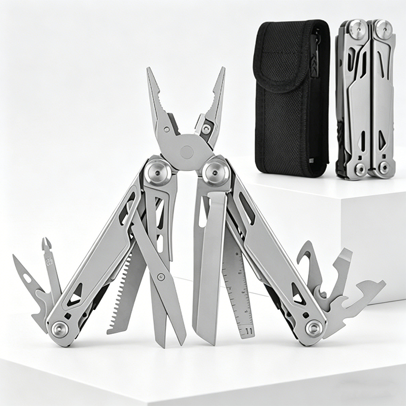 13 em 1 Alicate Multifuncional Aço Inox com Faca e Serra para Camping e Montanhismo Ferramenta EDC Portátil