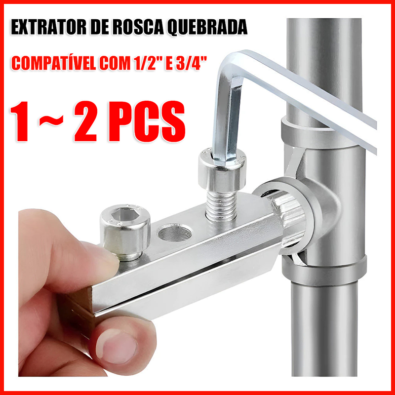 Extrator De Rosca De Tubo Quebrado, Ferramenta De Desmontagem De Válvula De Ângulo De Torneira Compacta De