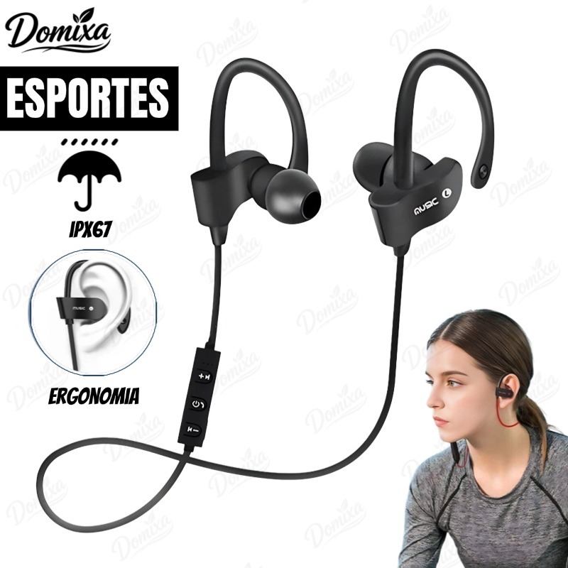 Fone De Ouvido Sem Fio Bluetooth Gancho Da Orelha headset Esportes Música Jogo hands-free Para Todos Os smartphones-DO