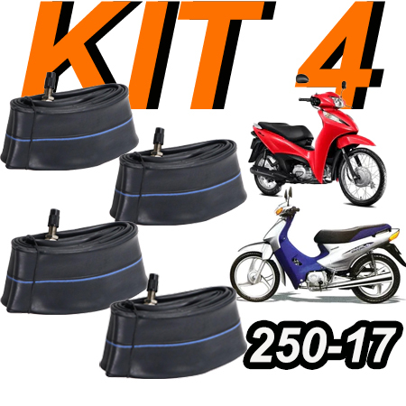 Kit 4 Câmara De Ar 2.50-17 Biz 100/125 Dianteira
