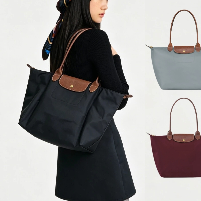 Bolsa longchampLe Tote Feminina Grande Impermeável com Alça Longa para Ombro