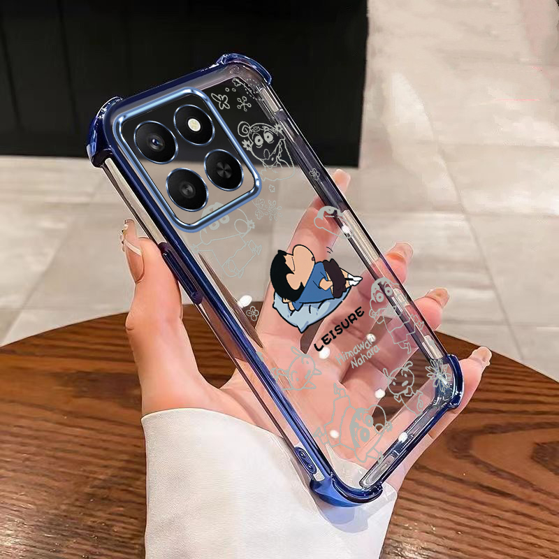 Capa De Telefone À Prova De Choque Para Motorola MOTO G17 Crayon Shins-Chans Transparente Almofada De Ar Caso Macio Chap