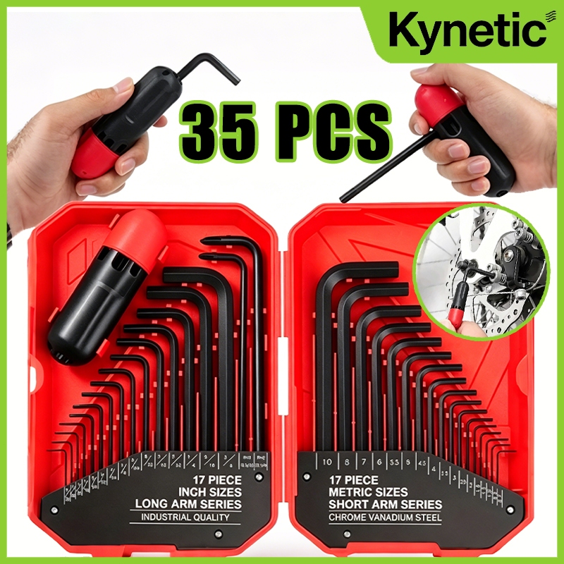 35 Peças – Chaves Torx + Allen – Aço Cromo Vanádio – Maleta Organizadora