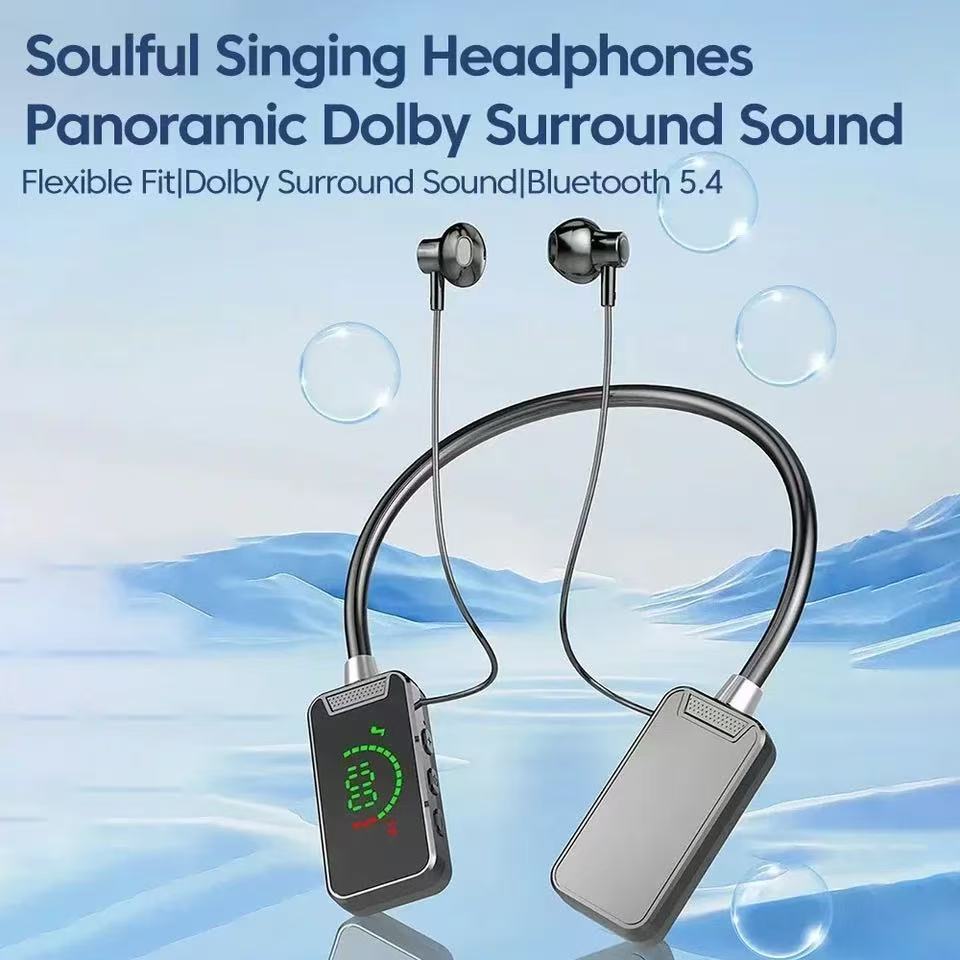 Neckband Fones De Ouvido Sem Fio Bluetooth5.3 Handsfree TWS Alta Fidelidade Fone Intra-Auricular Bluetooth Com Microfone