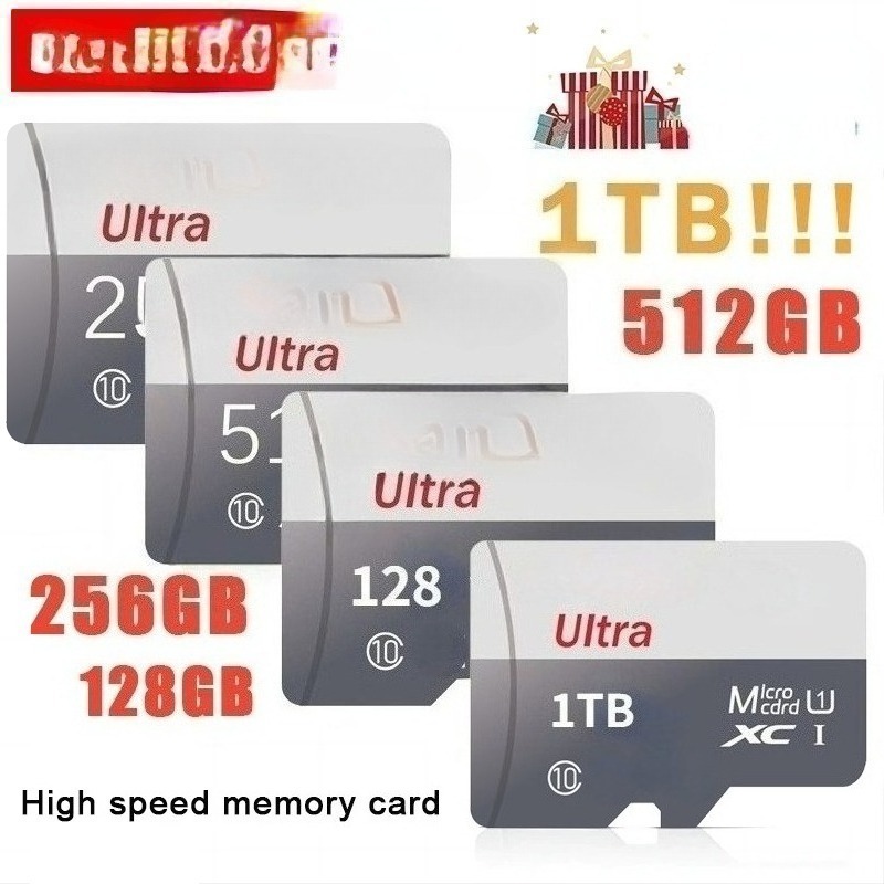 512GB 1024GB 1TB 128GB 256GB 100MB/s Cartões De Memória A1 Cartão De Câmera 4GB 8GB 16GB 32GB 64GB Micro SDcard Classe 1