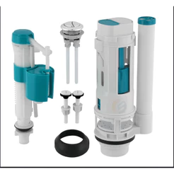 kit descarga caixa acoplada com botão duplo 3l e 6l modelo universal acionamento superior