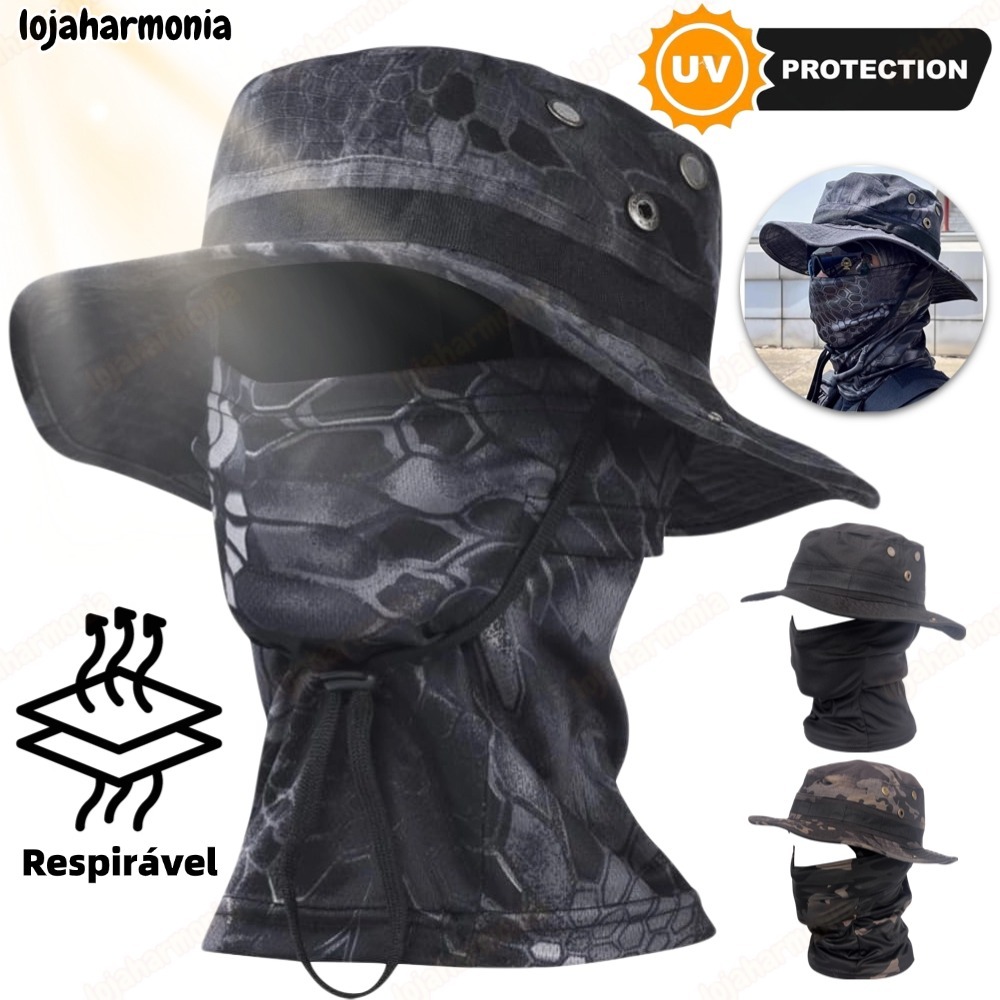 Conjunto De Chapéu Balaklava-Dobrável , Macio , Protetor Solar E Respirável Para Pesca Ao Ar Livre LJ