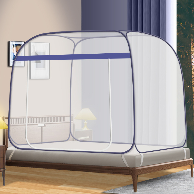 Mosquiteiro Tela Protetora Mosquito Pernilongo e Insetos Rede Tenda Para Cama 1.5m x 2m，Azul Safira