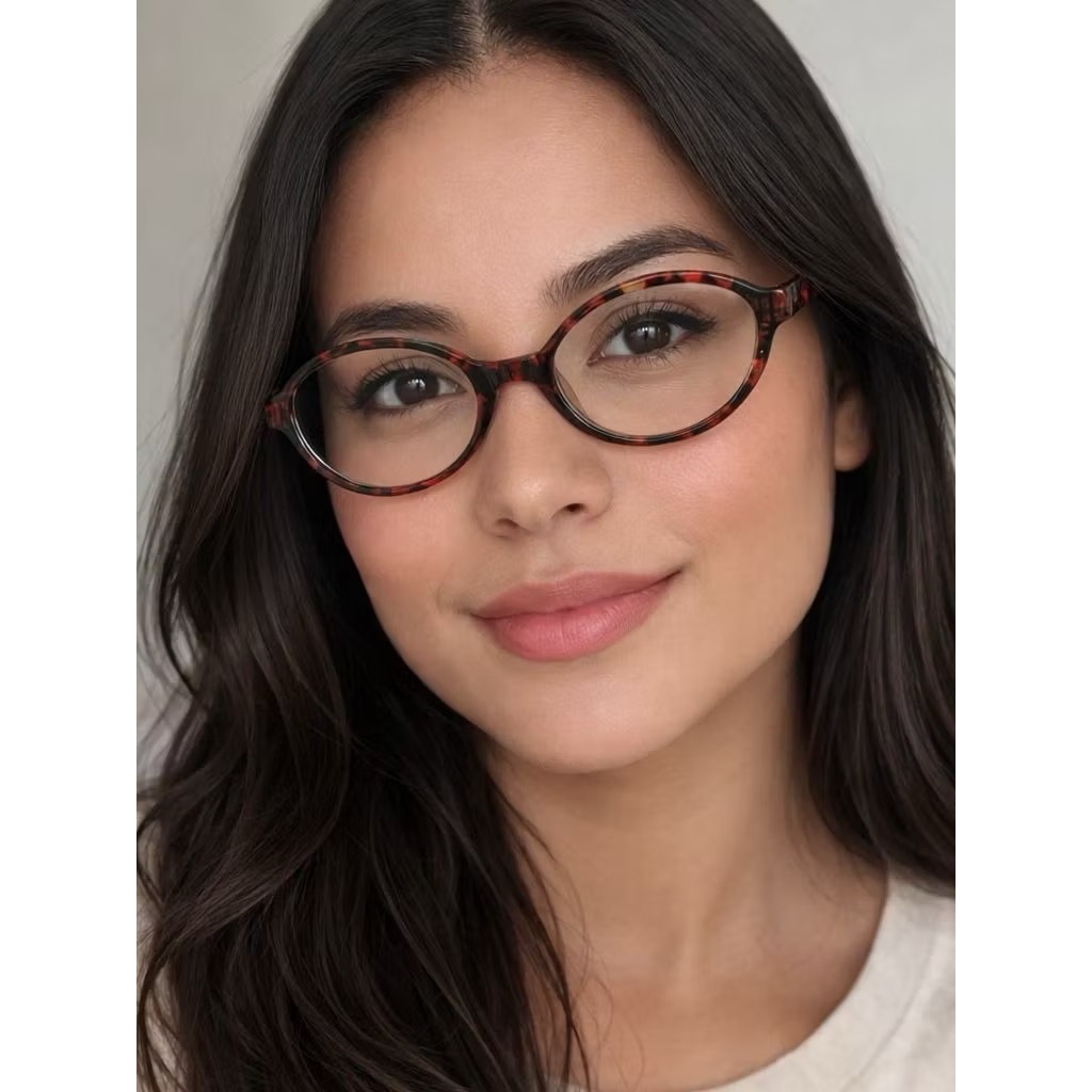 Óculos Femininos Ovais Anti-Luz Azul Com Bloqueio De Transparente Filtro Radiação Para Proteção De Tela Digital