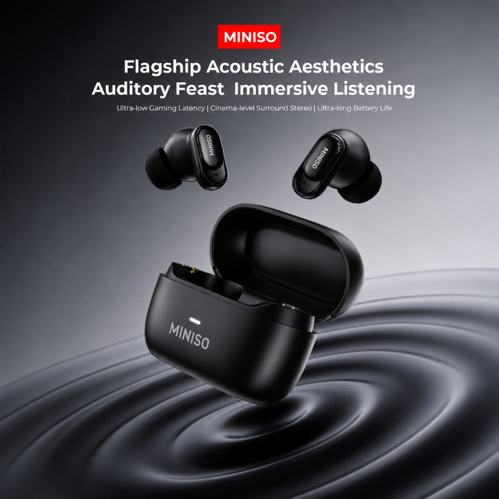 MINISO MS130 Fone De Ouvido Intra-Auricular Bluetooth 6.0 Sem Fio HiFi HD Chamada TWS Cancelamento De Ruído Emparelhamen
