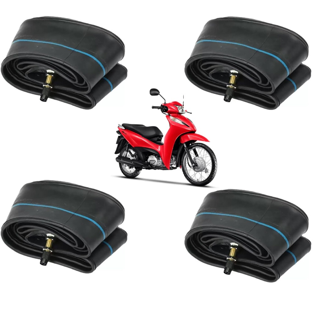 Kit 4 Camara Ar Traseira Traseiro Biz 100 Biz 125 Aro 17