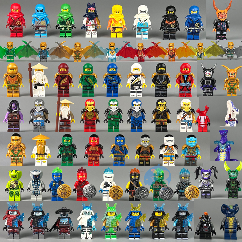 66pcs/Set Dragões Rising Bonecas Ninjago Blocos De Construção Conjuntos De Brinquedos , De Boneca lego Ninja Infantis