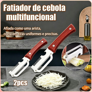 Triturador De Cebola Verde Aço Inoxidável Multifuncional Descascador Slicer Cortador Vegetal Ferramentas Cozinha