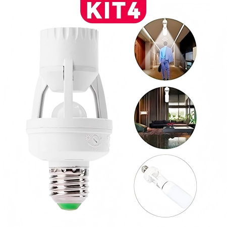 Lâmpada LED Smart Sensor Presença Fotocélula Automática Economia Energia