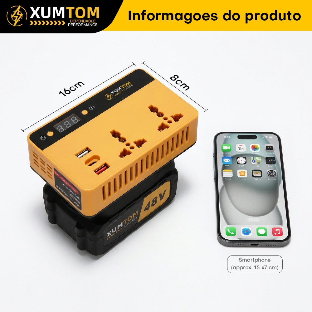 Inversor De energia Lítio multifuncional 180W Para Makita 18V Bateria De Lítio 127v Para eletrodomésticos