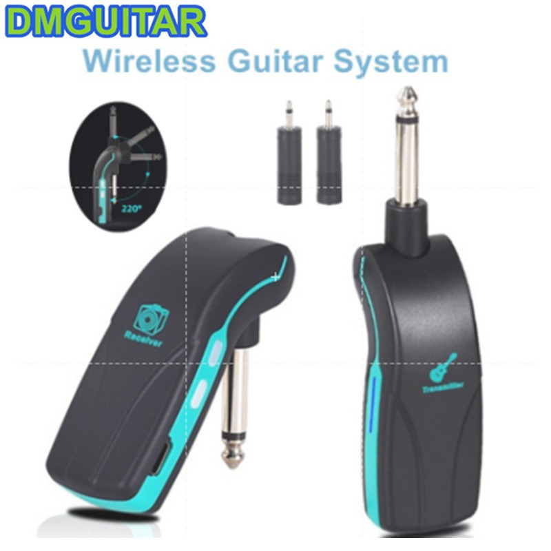 Sistema De Guitarra Sem Fio De 2.4 Ghz Receptor Transmissor De Áudio Recarregável Para Baixo Elétrica