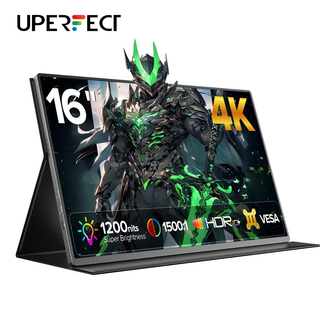【Enviar do Brasil】UPERFECT Monitor Portátil 16 inchs 4K 60HZ 1200Nits 1500:1 25m