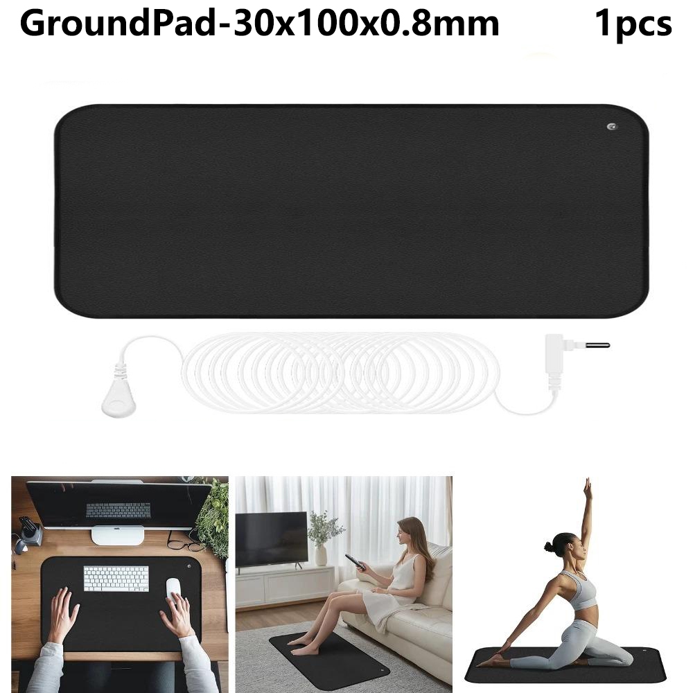 Tapete de Aterramento Portátil 100x30cm – Confortável para os Pés, Almofada Durável para Uso Interno e Viagem ao Ar