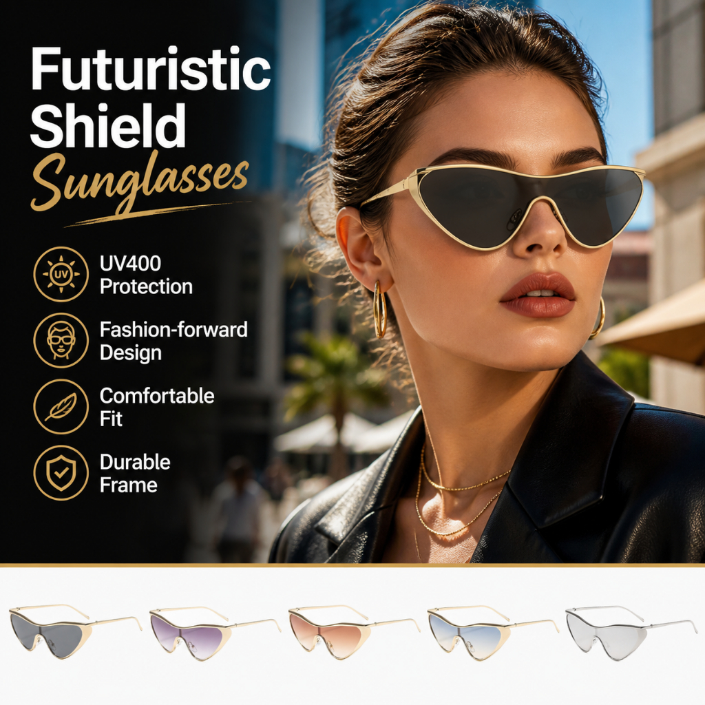 Óculos de Sol de Metal com Armação Grande Moda Óculos de Sol para Mulheres Óculos de Sol Personalizados Óculos de Sol da