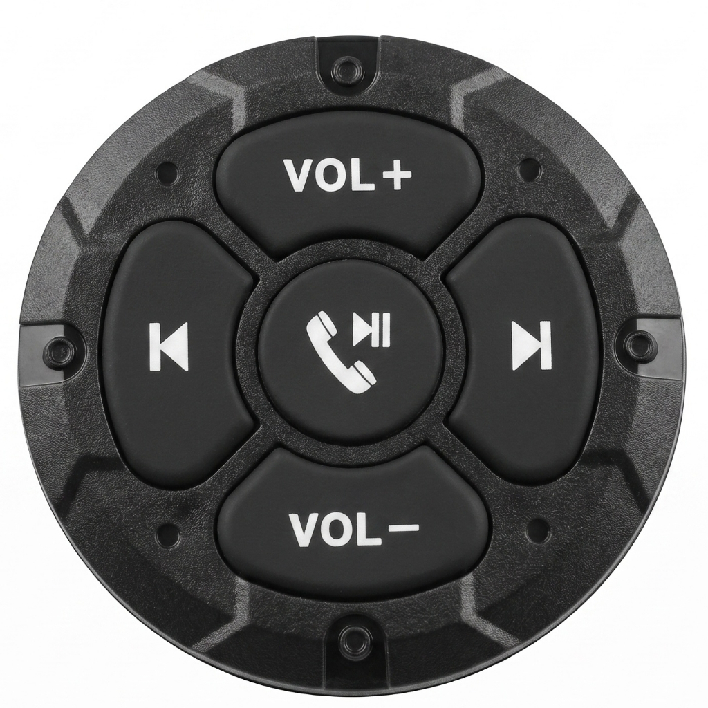 Controle Remoto De Música Sem Fio Com Botão De Mídia Bluetooth Para Carro , Bicicleta , Motocicleta , Volante , De Telef
