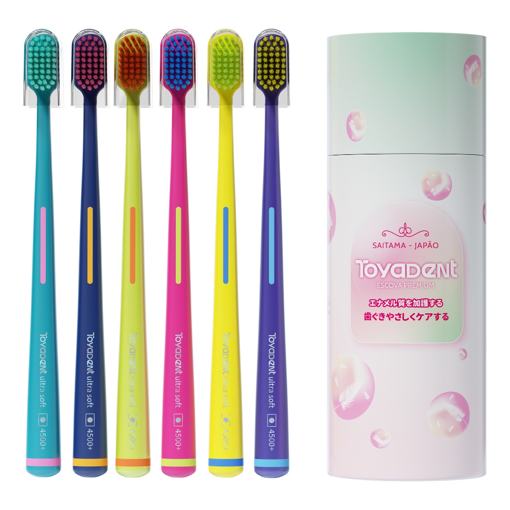 Escova de dentes macia Toyadent Gum Protection | Dentes sensíveis com bainha independente/primeira escolha ortopédica