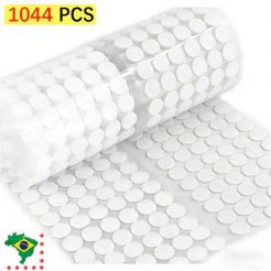 1044 peças (522 pares) de Contato Adesivo Redondo Moeda Circulo Bolinha auto-adesivo Super Grude 15mm