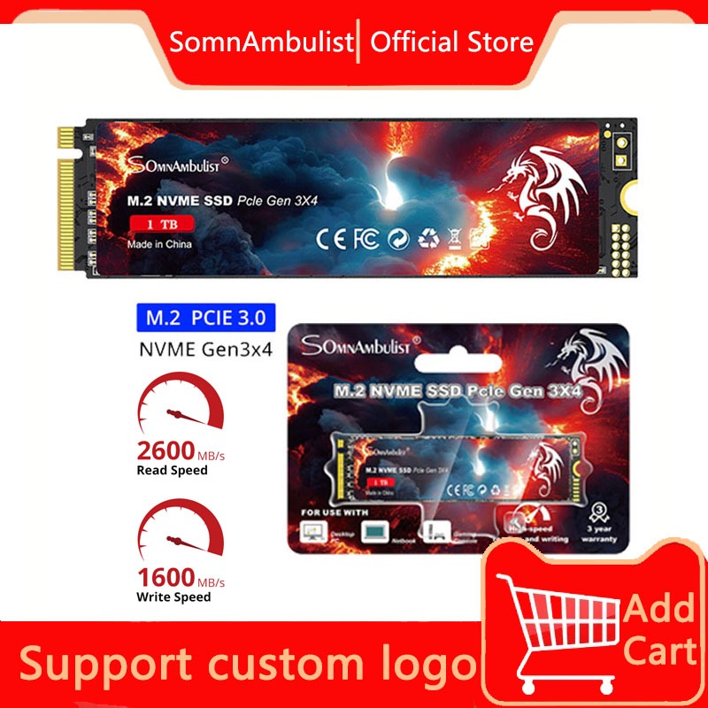 M.2 NVMe SSD 128GB-512GB PCIe 3.0 x4 Unidade de estado sólido interna de alta velocidade