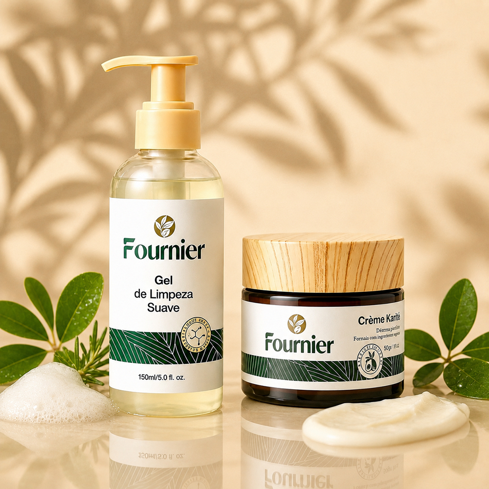 FOURNIER Kit Completo Peles Sensíveis c/ Gel de Limpeza Salicylic Acid + Creme Hidratante Niacinamida
