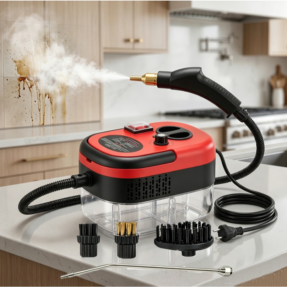 Limpador A Vapor De Alta Temperatura 2500w Com Cabeças Escova  Pa Esterili EsterilizaçãO Ar Condicionado Exaustor