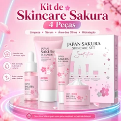 LAIKOU Sakura 4pcs Skin Care Set Lighten Blemishes Soro Hidratante Fade Creme Para Olhos De Círculo Escuro