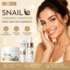 Conjunto Cuidados Com A Pele 24k Em Ouro Caracol Laikou 3pçs