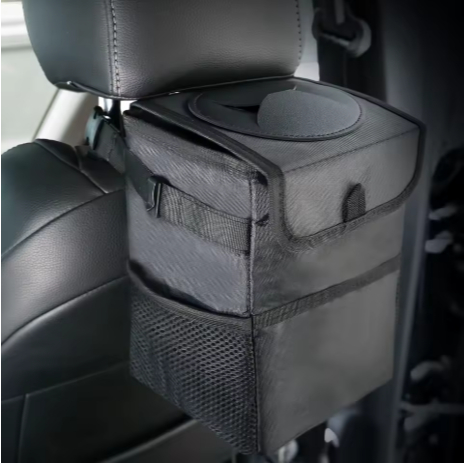 Lixeira De Carro À Prova D'água , Organizador Automático Portátil Com Bolsos De Armazenamento