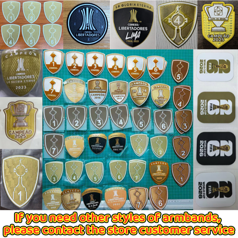 Liga do Sul-Americana Inglês Super Championship Jersey Armband Patch Collection Número de transferência de calor Adesivo