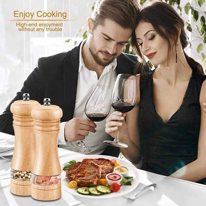 Moedor De Pimenta Manual De 6 Polegadas Com Núcleo Cerâmico | Acessório De Cozinha Multifuncional Para Moinho De Especia