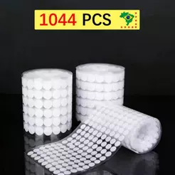 1044 peças Fecho de Contato Velcron Redondo Adesivo Moeda Branco 15mm 1,5cm Circulo Bolinha