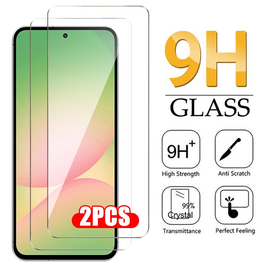2PCS Clear Película De Vidro Temperado Para Para Samsung Galaxy A17 A37 A57 A07 A16 A26 A36 A56 A15 A25 A35 A55 A54