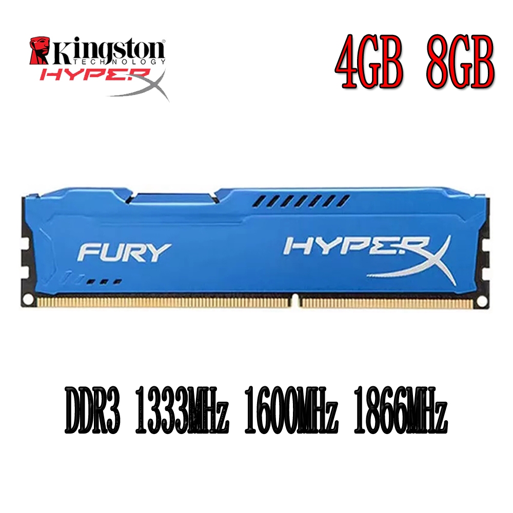 Kingston HyperX Fury DDR3 PC RAM 4 Gb 8 DDR3 1333/1600/1866 Mhz Memória DIMM Computador