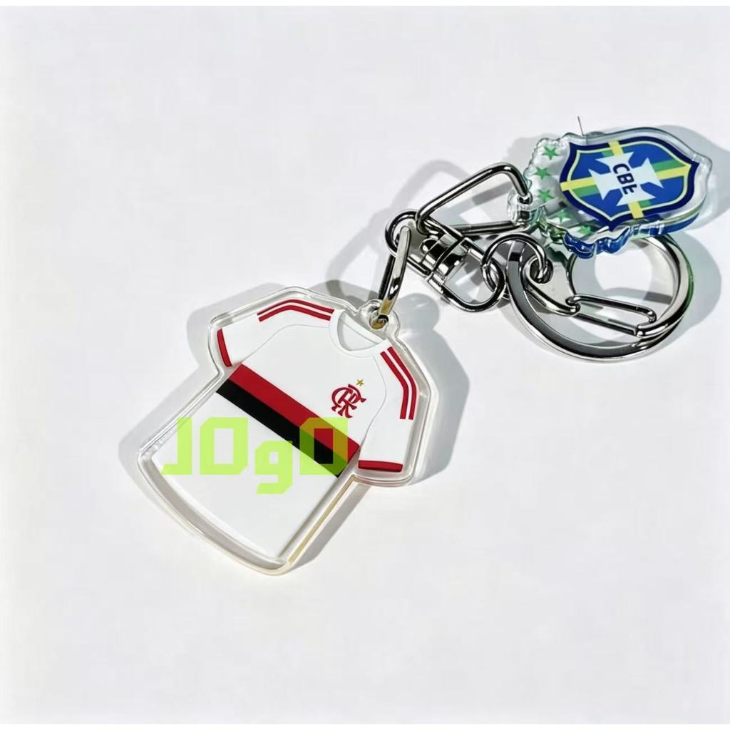 Novo Chaveiro Colorido de Liga Metálica Real Madrid Riyadh AC Milan Paris Pingente para Bolsa FV1A XLKH