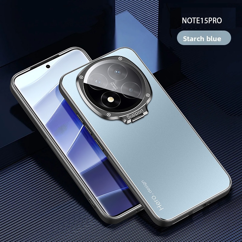 Para Xiaomi Redmi Note 15 Pro 14 Plus Capa Com Suporte De Lente De metal Fosco Protetora Traseira Phone Shell Ímã Carreg