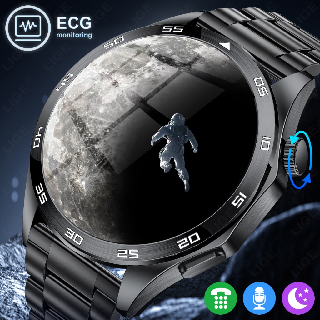 LIGE GT4 Pro Relógio Inteligente Esportes À Prova Dwaterproof Água Rastreador De Fitness ECG Monitor Saúde Pulseira Azul