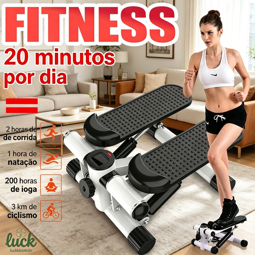 Simulador de Caminhada Exercícios para Casa de Escada e Caminhada  Pernas e Fisioterapia em LCD e Elástico 150kg
