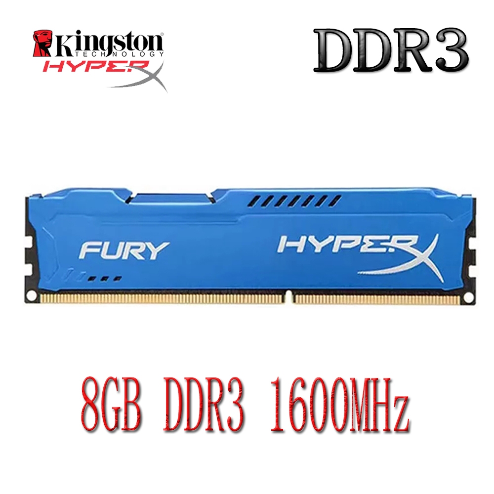 Kingston HyperX Fury DDR3 PC RAM 8 Gb DDR3 1600 Mhz Memória De Mesa HX316C10F/8 DIMM Computador