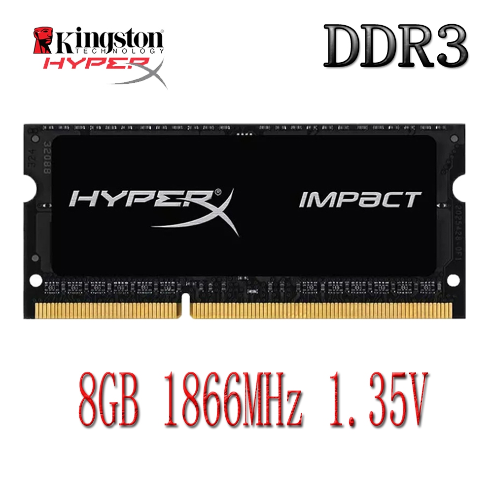 Kingston HyperX Impact 8GB DDR3L 1866MHz PC3L-14900S 1.35V Laptop Memória Notebook SODIMM RAM CL13