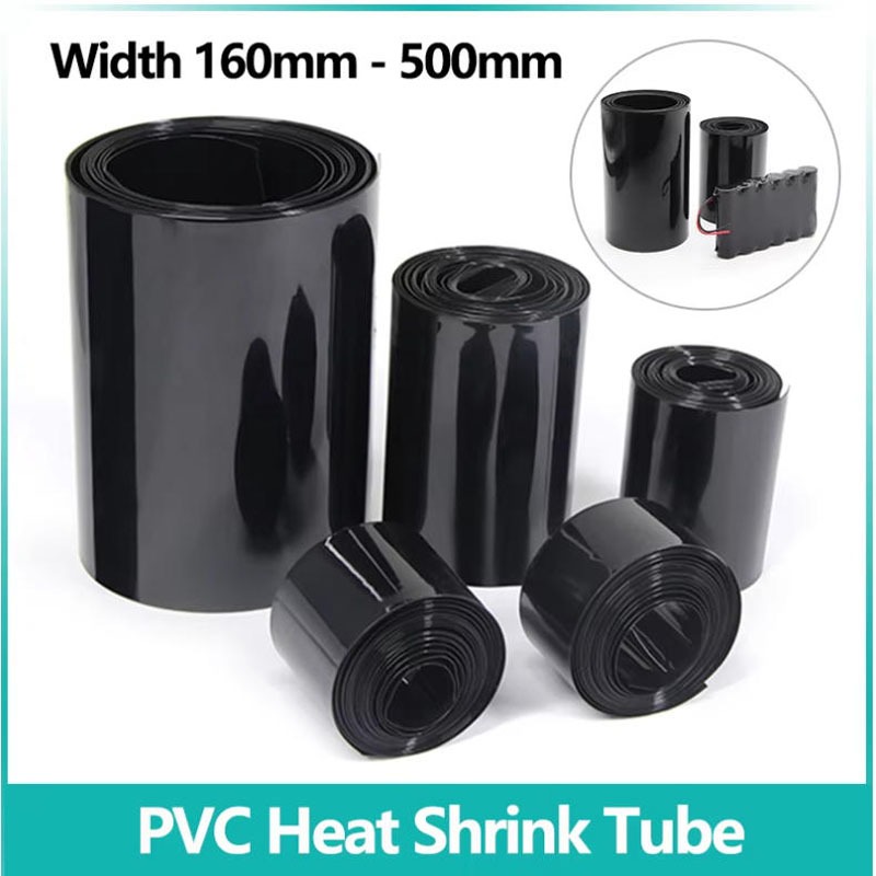 Tubo Termo Retrátil De PVC Preto , 7mm ~ 360mm 18650 Lipo , Bateria Isolada , Filme De Proteção , Envoltório De Lítio ,